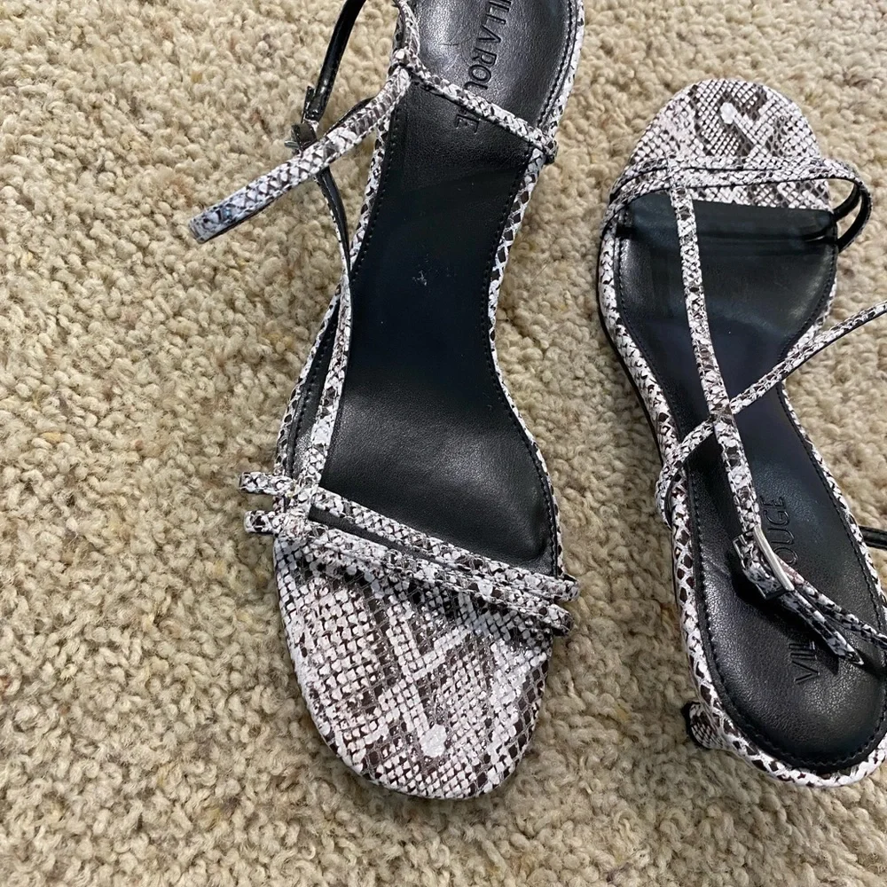 Villa Rouge Desi Snakeskin Sandals